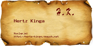 Hertz Kinga névjegykártya